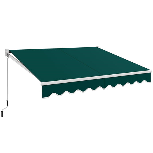 Knikarmscherm – Uitvalscherm – Zonnescherm – Luifel – Zonwering – Handbediend – 300x250 cm – Aluminium Frame – UV-bestendig Polyester – Verstelbare Hoek 40-100° – Waterafstotend