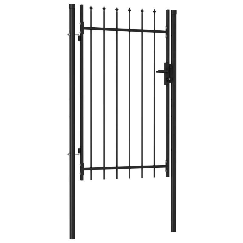 Tuinpoort – Tuindeur – Schuttingpoort – Poortdeur – Hekpoort – Metalen zwart – Staal stevig – 1x1,5 meter