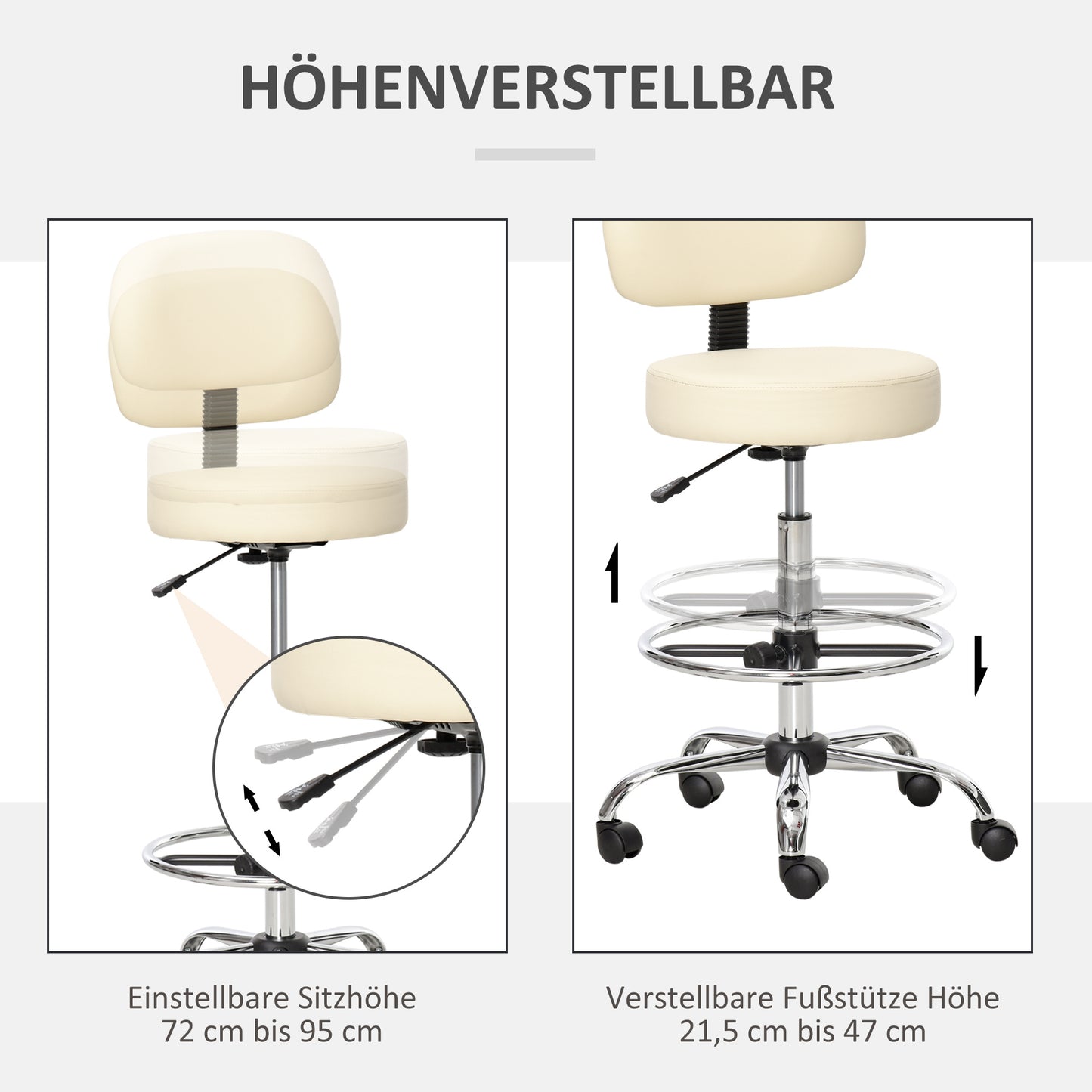 Draaifauteuil – Stoel – Fauteuil – Armstoel – Zithoekstoel – Donkergrijs – 5-weg Verstelbare Rugleuning – 360 Graden Draaibaar