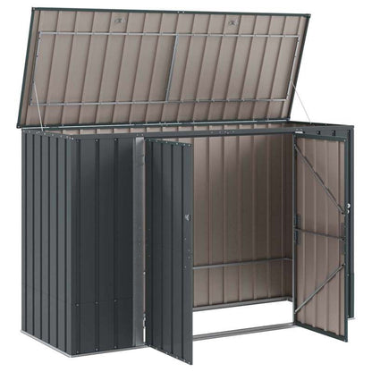 Grote Tuinkist – Tuinopbergbox – Opslagbox – Buitenbox – Opbergkist – Zwart Stalen Materiaal – 214x82x132 cm – Robuust & Weerbestendig