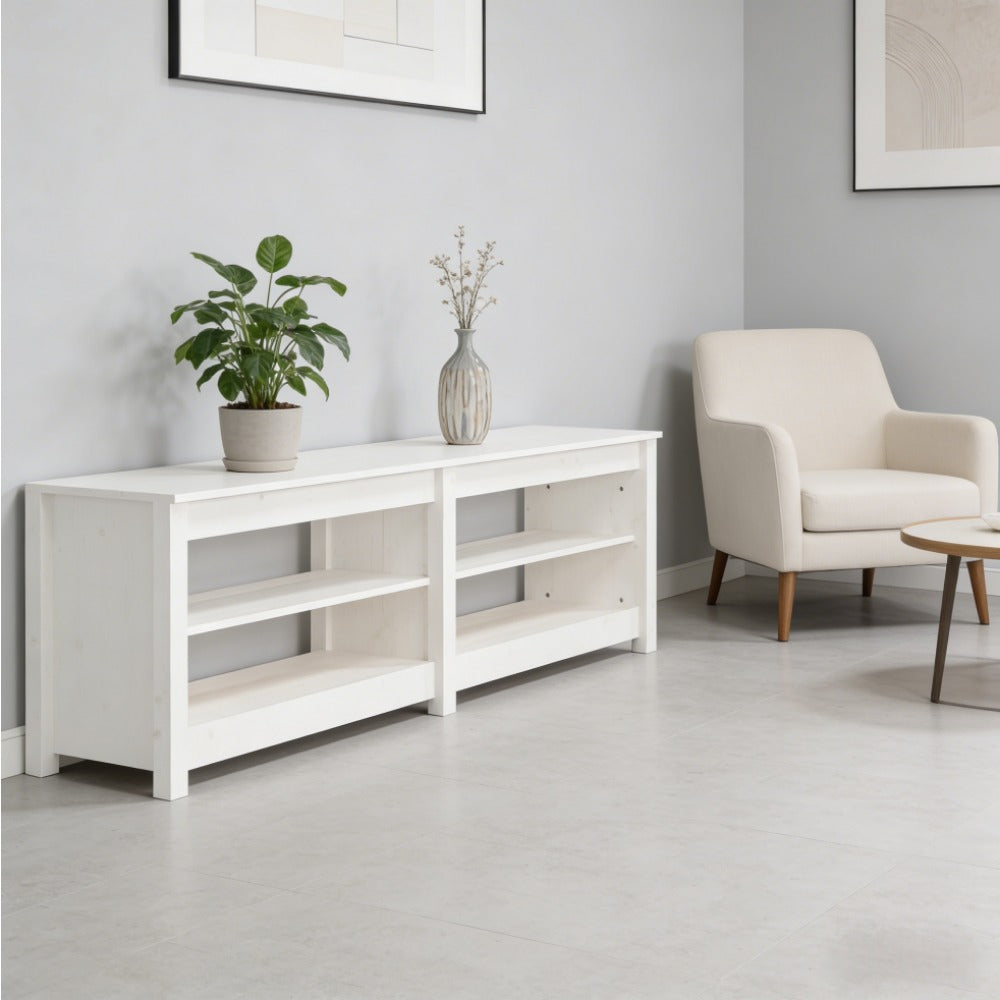 160x36.5x50 cm Solid Wood Shoe | Removable, Temporary, Sturdy and Stable, with Plenty of Storage Space, Modern Style, Floor Mount