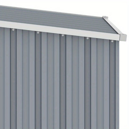 Tuinhuisje – Gereedschapsschuur – Berging – Tuinberging – Opberghuis – Grijs – Gegalvaniseerd Staal – 87x98x159 cm – Weerbestendig – Lichtgewicht En Verplaatsbaar
