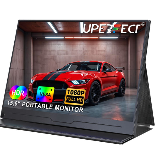 Draagbare Monitor – Portable Scherm – Extern Scherm – Extra Display – 15,6 Inch Full HD – IPS Beeldscherm – USB-C Aansluiting – Oogzorg Technologie – Ingebouwde Dual Speakers