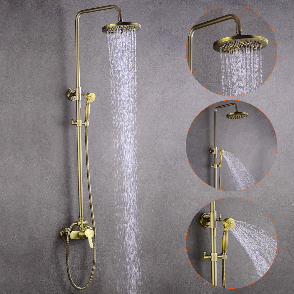 Vintage Shower Set | Wall Mounted, Metal, Contemporary Style by NaMaSyo
