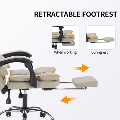 Executive Office Chair with Foot Rest High Back Office Chair Computer Gaming Chairs Black