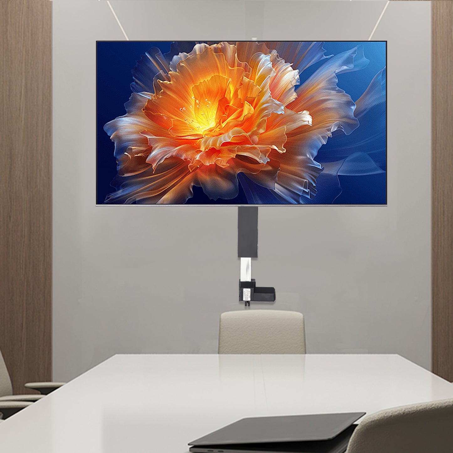 Motorized TV Lift – Elektrische TV Stand – Verstelbare TV Beugel – Automatische TV Hefstandaard – TV Verhoger – Tot 50 kg Draagkracht – Hoogte Verstelbaar 98-168 cm