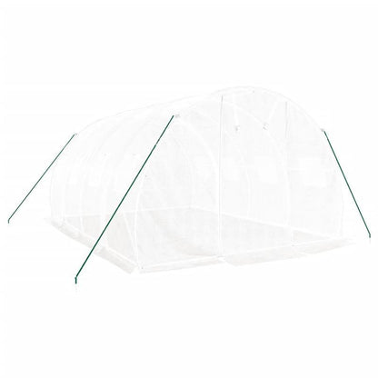Tuinkas – Kweekkas – Broeikas – Kas – Wit Stalen Frame – 12 m² Oppervlak (4x3x2 m) – Stevig & Ruim