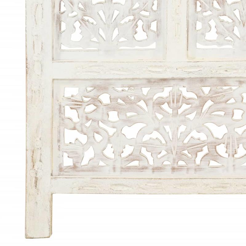 4-Panel kamerverdeler – Kamerscherm – Scheidingswand – Vouwscherm – Privacy scherm – Blanc – Lichtgewicht & Eenvoudig Montage – Afmeting 160x165 cm