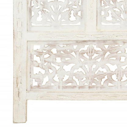 4-Panel kamerverdeler – Kamerscherm – Scheidingswand – Vouwscherm – Privacy scherm – Blanc – Lichtgewicht & Eenvoudig Montage – Afmeting 160x165 cm