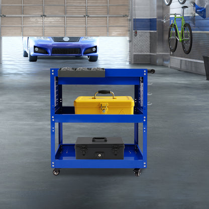 Verrijdbare Gereedschapswagen – Werkplaatswagen – Opslagwagen – Transportwagen – Tuinwagen – Stevig Stalen Frame – Draagvermogen 250 kg