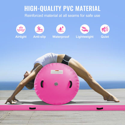 Air Track Set – Opblaasbare Gymmat – Turnmat – Trainingsmat – Gymnastiekmat – 2-delige Set – PVC Materiaal – Inclusief Elektrische Pomp