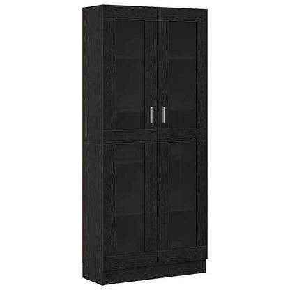 Boekenkast – Boekenrek – Opbergkast – Vakkenkast – Wandkast – Zwart Eikenhout – 82,5x30,5x185 cm – Hoge Draagkracht 999 kg