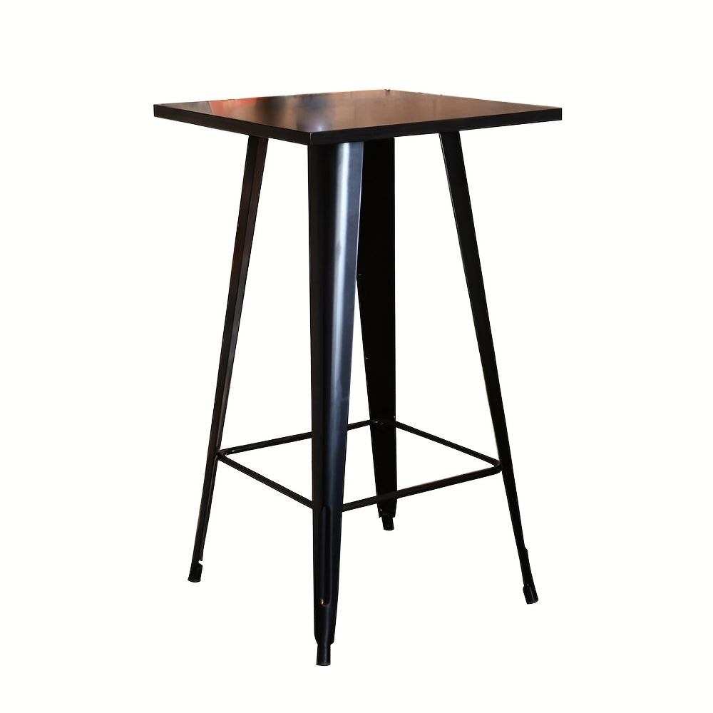 Bartafel – Bar Tafel – Statafel – Keukentafel – Bistrotafel – Industrieel Design – Metaal Met Stevig Ijzeren Frame – Compact 60x60x110 cm – Geschikt Voor 2-4 Personen