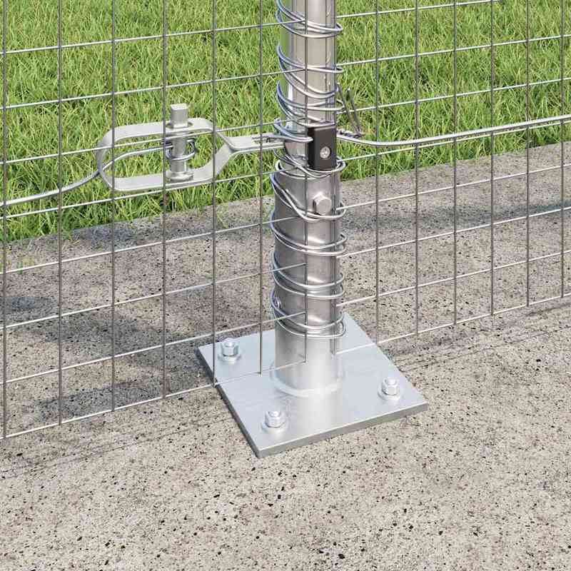 Durable Silver Steel Fence Posts Measuring 1.4 by 10 Meters.