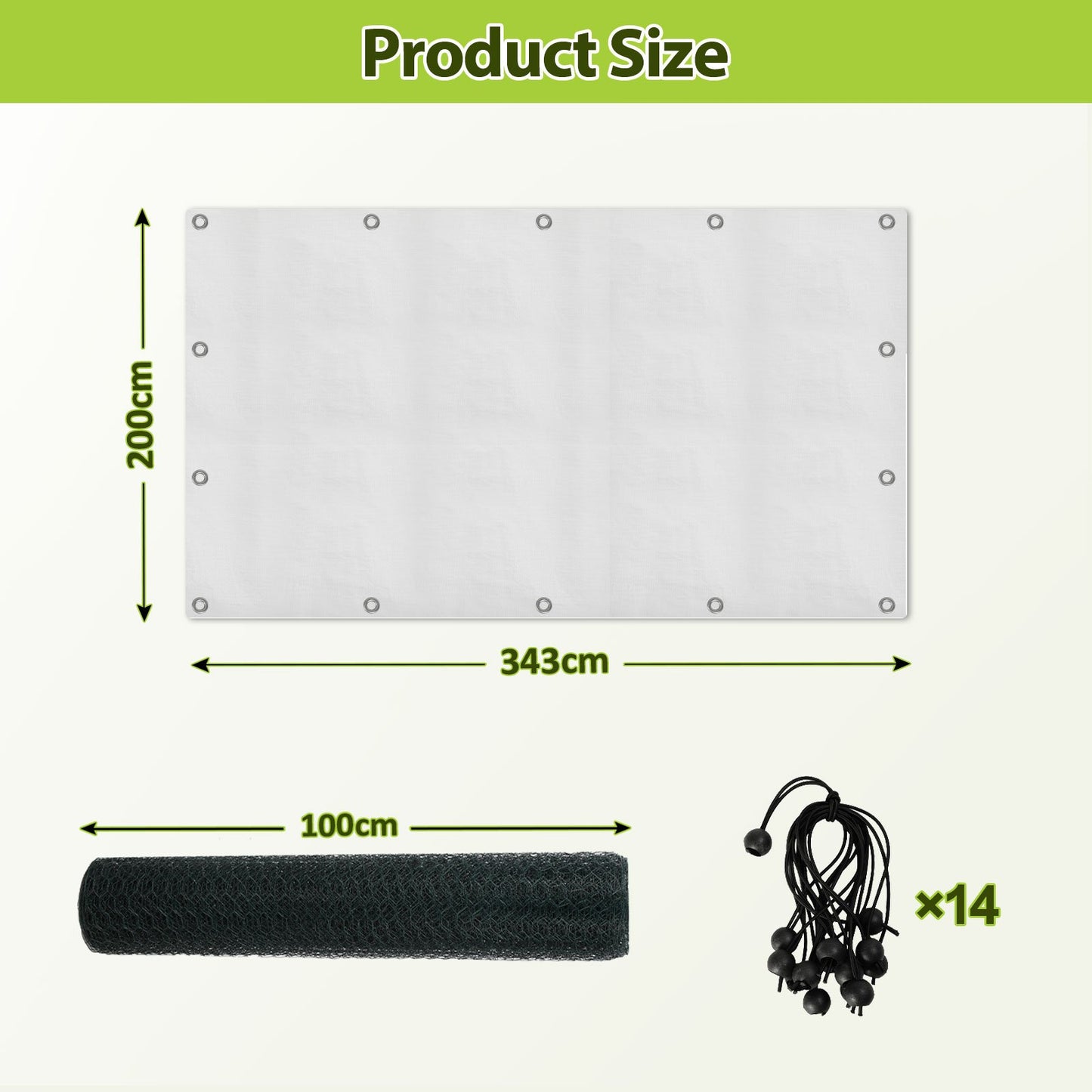 Buitenren Kippenren Konijnenren Dierenren Hokken – 300x600x200 cm – Gegalvaniseerd Stalen Frame – Weerbestendig Met PE-Zonwering