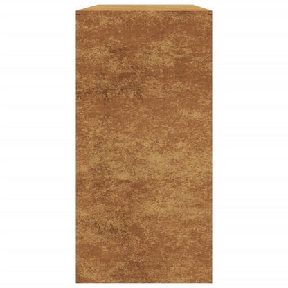 Houtopslag Buiten – Brandhoutrek – Haardhout Oplag – Houtberging – Houtrek – Weerbestendig Cortenstaal – Uittrekbare Plank 100x40x80 cm – Roestvast & Duurzaam