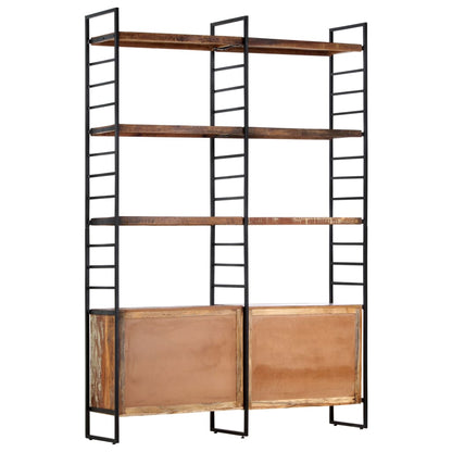 Boekenkast – Boekplank – Opbergkast – Bibliotheekmeubel – Vitrinekast – Massief Gerecycled Acaciahout – Industrieel Gepoedercoat IJzeren Frame