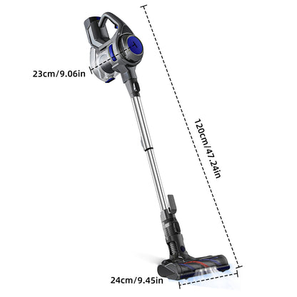 Wireless Vacuum Cleaner, 38000Pa Suction Power – 50 Minutes Runtime – 5-in-1 HEPA Filter System – 1.6L Large Dustbin – Pet-Friendly Anti-Tangle Brush – Suitable for Floors, Carpets, and Cars