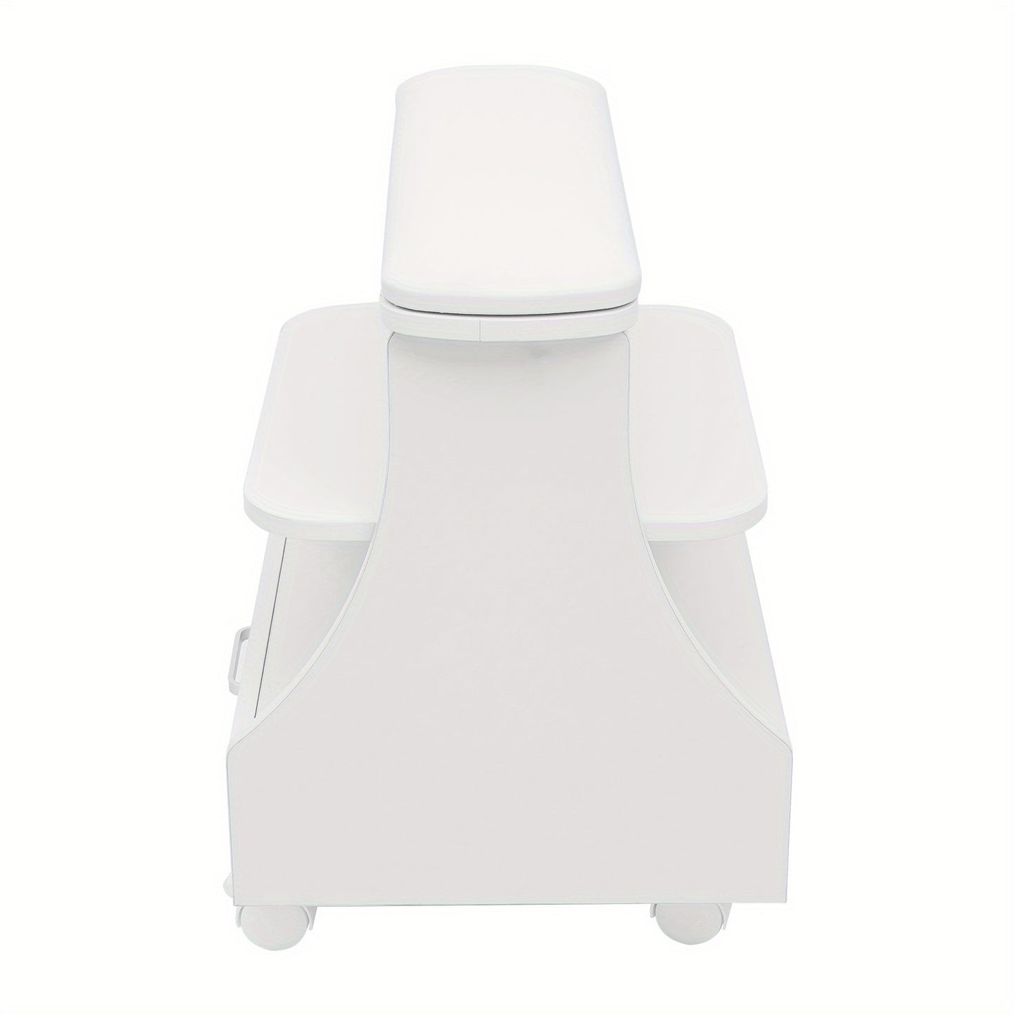 Pedicurekruk – Voetbadkruk – Pedicurestoel – Salonkruk – Spa Kruk – Robuuste Constructie – Breed Zittingoppervlak – Gemakkelijk Schoon Te Maken – Wit Modern Design