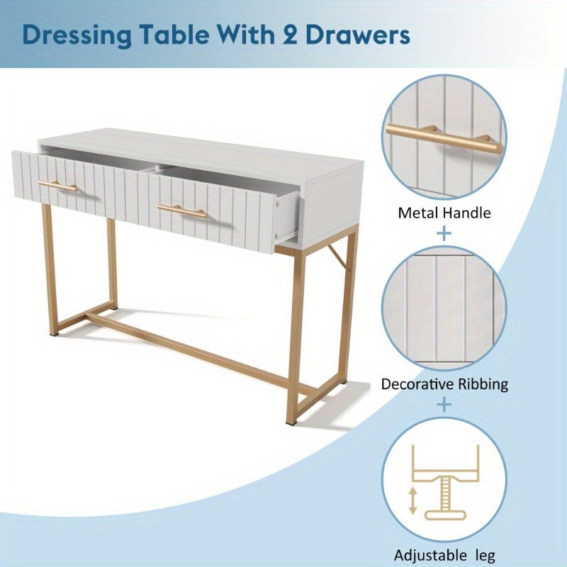 Nachtkastje – Ladekast – Dressoir – Opbergkast – Kasten – Wit Met 2 Lades – Modern Ontwerp 75x100x45 cm – Duurzaam Metaal