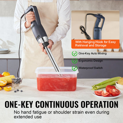 Staafmixer – Handmixer – Blender – Keukenmixer – RVS Mes – 350W Krachtige Motor – Traploze Snelheidsregeling