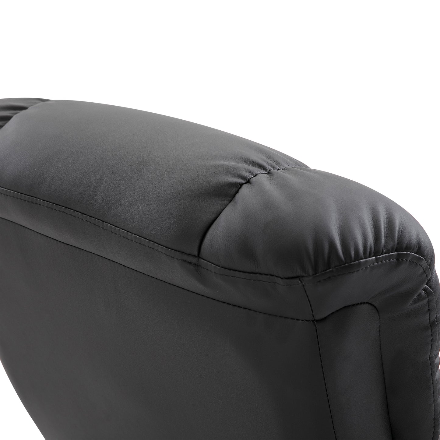 Elektrische Relaxfauteuil – Relaxstoel – Massagestoel – Verstelbare Fauteuil – Luisterstoel – Zwart Kunstleer – Massagefunctie en Elektrische Verstelbare Voetensteun