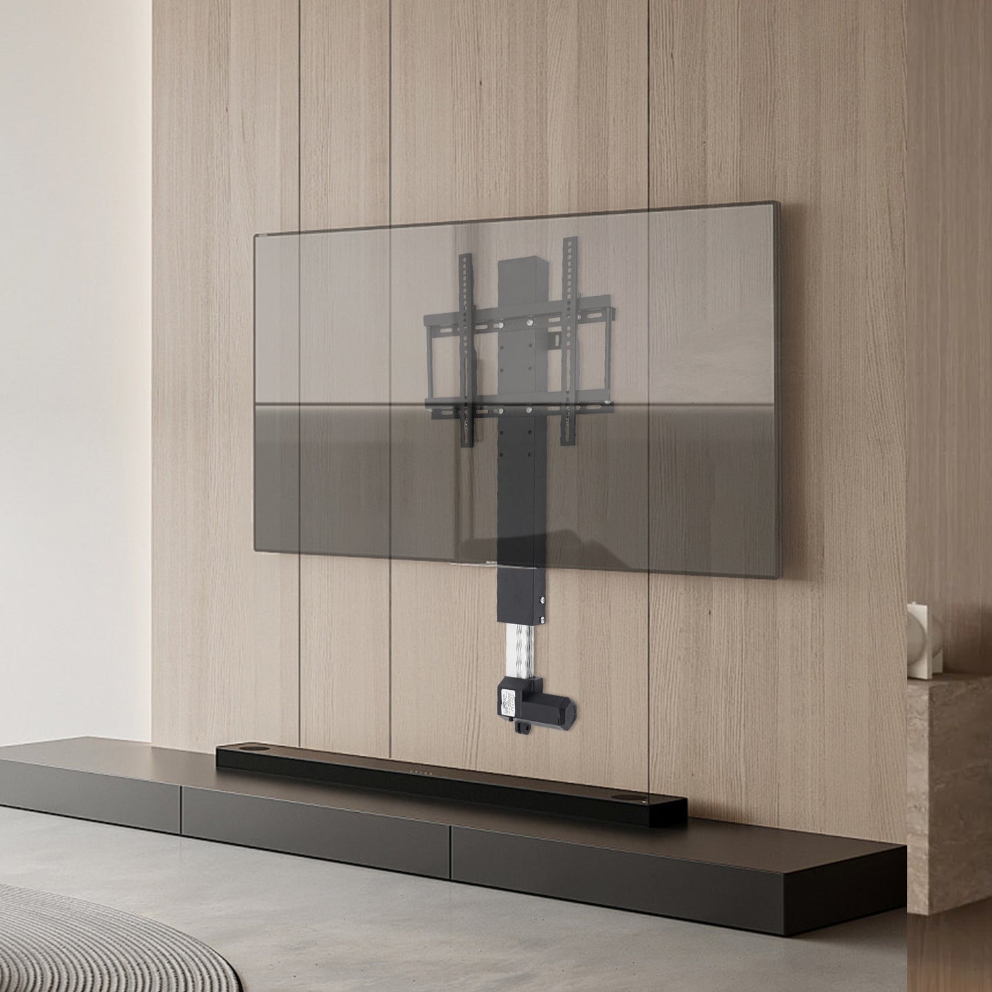 Motorized TV Lift – Elektrische TV Stand – Verstelbare TV Beugel – Automatische TV Hefstandaard – TV Verhoger – Tot 50 kg Draagkracht – Hoogte Verstelbaar 98-168 cm
