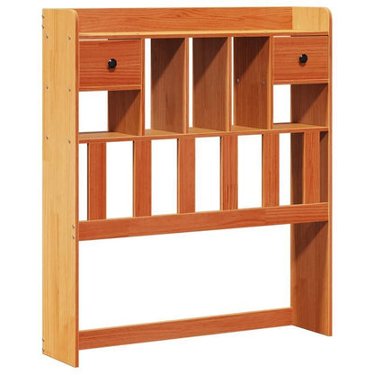 Modern Bookcase Bed with Built-in Shelves - Space-Saving Design, Hardwood Construction, Easy Assembly - for Small Apartments, Dorms, Studios - Marrone Cera (Brown-) - Mattress Not Included - Model 100x200cm (39x79"), Dorm Roo