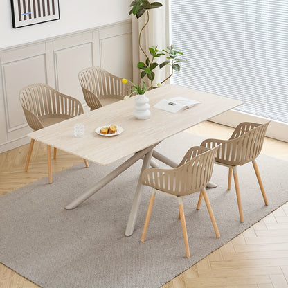 Eetkamerstoelen – Stoelen Set – Design Stoel – Nordic Stoelen – Witte Stoelen – Ergonomisch Comfort – Uitneembare Sponsvulling