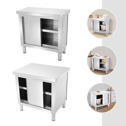 Werktafel – Werkbank – RVS Tafel – Keukentafel – Werkbank Met Lades – RVS 201 Staal – Verstelbare Poten – 110 kg Draagkracht