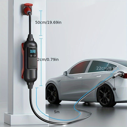 Elektrischeautooplader – EV Oplader – Mobiele Autolader – Snellader – Wandlader – 22 kW 3-fase – Instelbare 6-32A Laadstroom