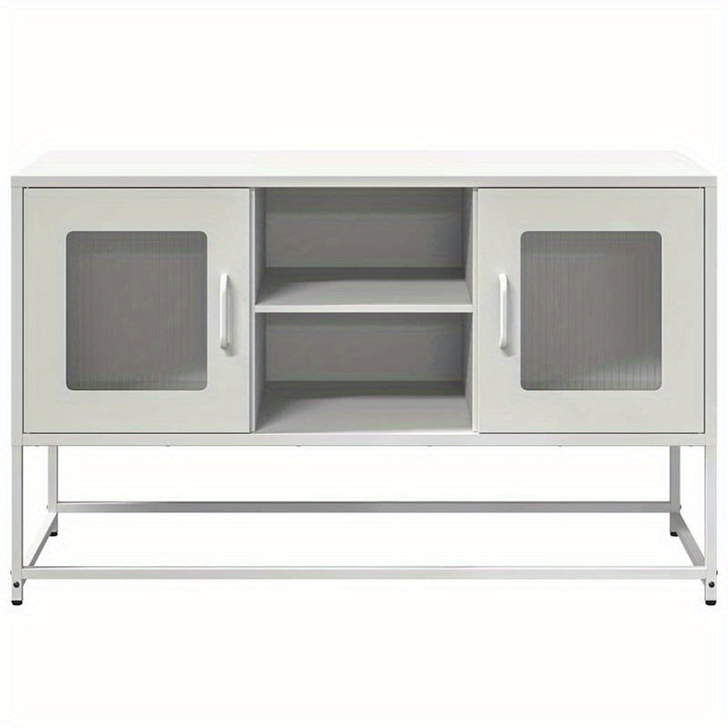 Mobile TV White 100.5x39x60.5 cm in Steel Practical Removable