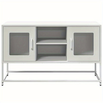 Mobile TV White 100.5x39x60.5 cm in Steel Practical Removable