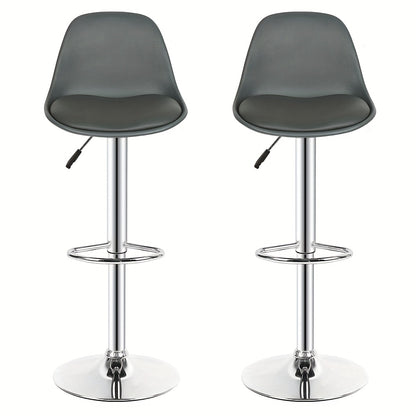 Barstoel – Barkruk – Barstoel Set – Barkrukken Set – Barstoel Draaibaar – Set Van 6 – Kunstleren Bekleding – Hoogte 65 cm – Makkelijk Schoon Te Maken – Ruimtebesparend Ontwerp