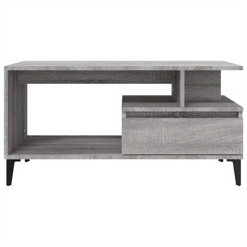 Coffee table 90x49x45cm edited wood grijs sonoma Removable, suitable for indoor use and suitable for all seasons