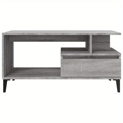 Coffee table 90x49x45cm edited wood grijs sonoma Removable, suitable for indoor use and suitable for all seasons