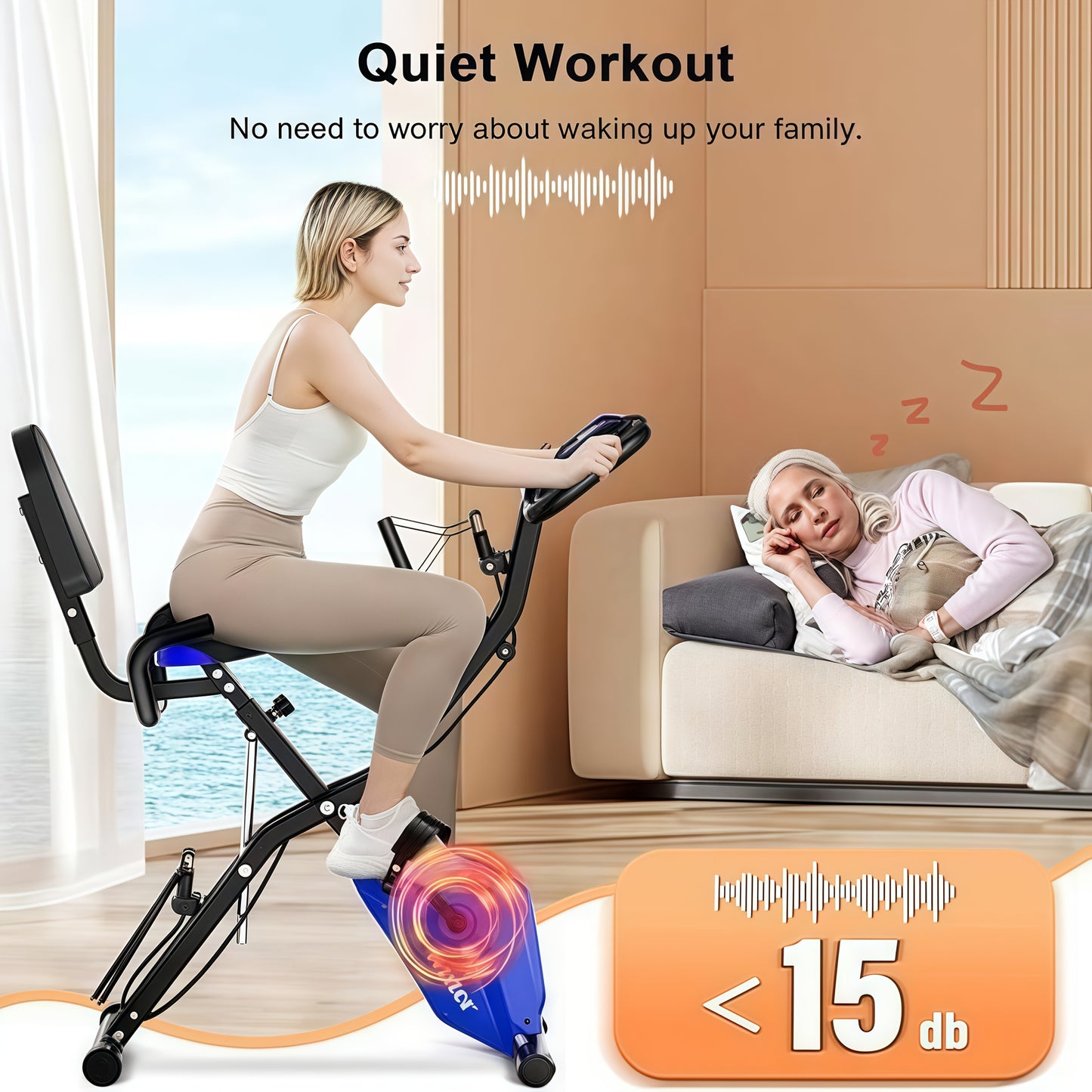 Fiets Trainer – Fietstrainer – Hometrainer – Stoelfiets – Bureaufiets – Opvouwbaar Design – Duurzaam ABS Materiaal – Magnetische Weerstand – Geschikt voor Smartphone en Tablet