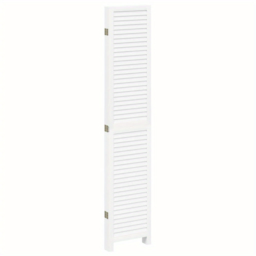 A Room Screen Featuring Five Panels of Solid Paulownia Wood in White. It Is Beautiful And Offers Privacy, Making It Ideal for Offices, Bedrooms, And Living Rooms., Bedroom Partition|Sleek Panel Design|Durable Construction