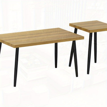 Salontafel – Koffietafel – Woonkamertafel – Bijzettafel – Tafeltje – Set van 2 – Robuust Stalen Frame – Vintage Design