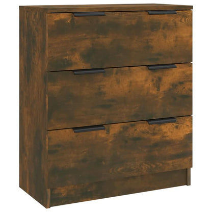 3-Tlg. Sideboard Smoked Oak Wood Material/Cabinets/Storage Boxes/Cabinets/Nightstands/Sideboards. This Cabinet Made of Robust Wood Material with a Smooth Surface Offers Stability And Is Moisture-Resistant. with Their Timeless
