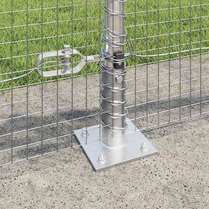 Solid Fence with post Silvery 0.6 x 25m steel,  Durable Barrier, Heavyduty Build, Decorative Barrier, Steel Gate, Homeowners