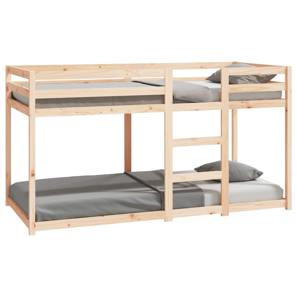 Stapelbed Zonder Matras – Halfhoogslaper – Kinderbed – Bedbank – Bunkbed – Massief Grenen Hout – Geschikt Voor Matras 90x200 cm