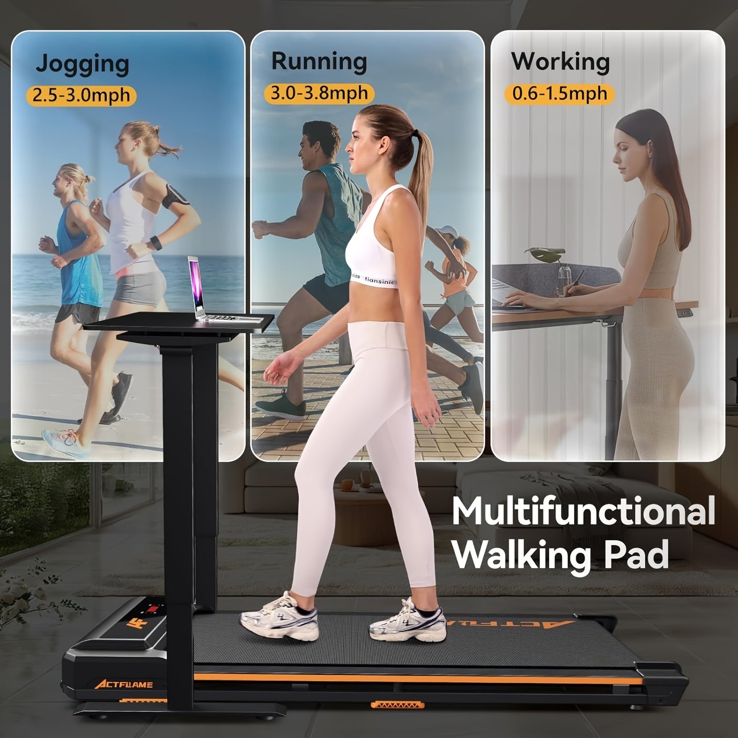 Loopband – Wandelband – Walking Pad – Treadmill – Hometrainer – Inklapbaar En Compact – 0-6 Km/u Met Hellingsfunctie – Draagvermogen 120 Kg