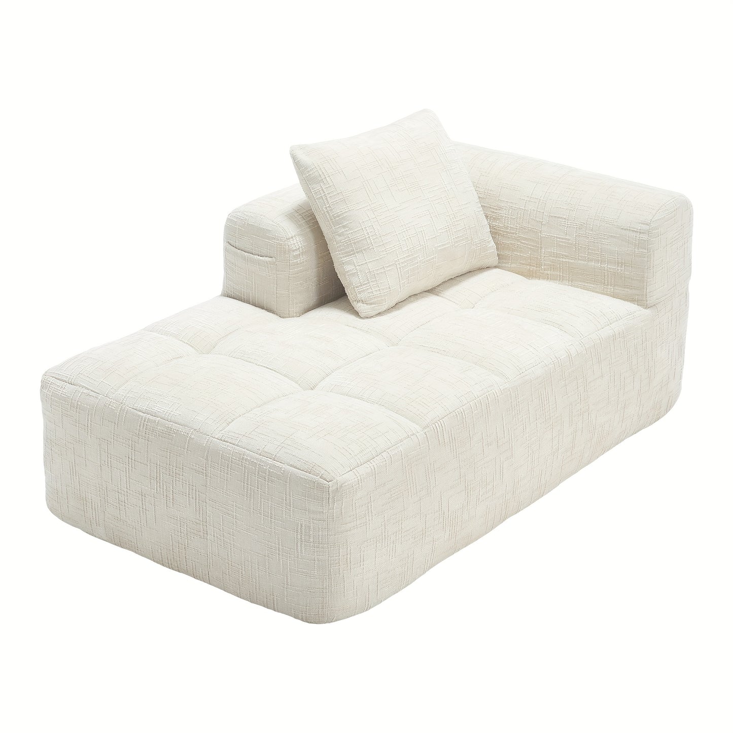Loveseat – Tweezitsbank – Fauteuil – 2-Zitsbank – Bankje – Compact Design – Zachte Kussens – Zijvakjes – Voorgemonteerd – Wit