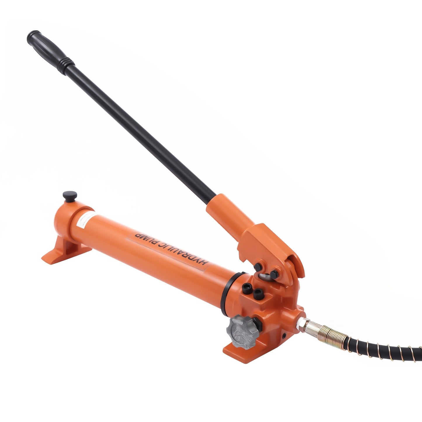 Handmatige Hydraulische Pomp – Hydraulische Handpomp – Drukpomp – Hydraulisch Bedieningspomp – Industriepomp – Oranje Variant – 70 Mpa Krachtige Druk – 200 cm Lange Flexibele Slang