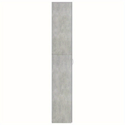 Opbergkast – Opbergmeubel – Kantoor Kast – Studeerkamer Kast – Houten Kast – Beton Grijs – 60x32x190 cm – Duurzaam Hout – Ruim Opberggemak