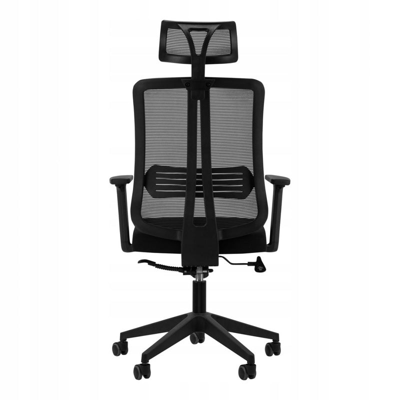 Ergonomische Bureaustoel – Bureaustoel Met Hoofdsteun – Werkstoel – Kantoorstoel – Draaistoel – Verstelbare Armleuningen – Ventilerende Rugleuning – Max. Draagvermogen 120 kg