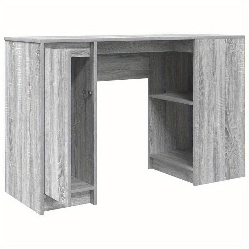 Desk Measuring 120X42X76 Cm Made of Gray Sonoma Particle Board, Composite Wood, Smooth, Moisture-Resistant, Warp-Resistant, Crack-Resistant; This Desk Is a Perfect Addition to Your Home, Office, Study, Bedroom, Or Living Room