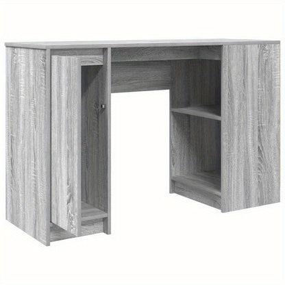 Desk Measuring 120X42X76 Cm Made of Gray Sonoma Particle Board, Composite Wood, Smooth, Moisture-Resistant, Warp-Resistant, Crack-Resistant; This Desk Is a Perfect Addition to Your Home, Office, Study, Bedroom, Or Living Room