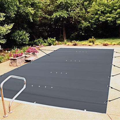 Zwembadafdekhoes – Zwembad Afdekzeil – Zwembad Cover – Zwembadhoes Veiligheid – Afdekzeil PVC – 3,5 x 6 Meter – Draagkracht Volwassenen & Kind
